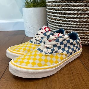 VANS Off The Wall Master Multi-Colored Checkerboard Canvas Low Top Sneaker